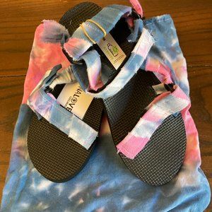 Arizona Love Trekky Bandana Sandals -Kids – Pink/Blue - Size 34/35 (US 3.0/3.5 Y